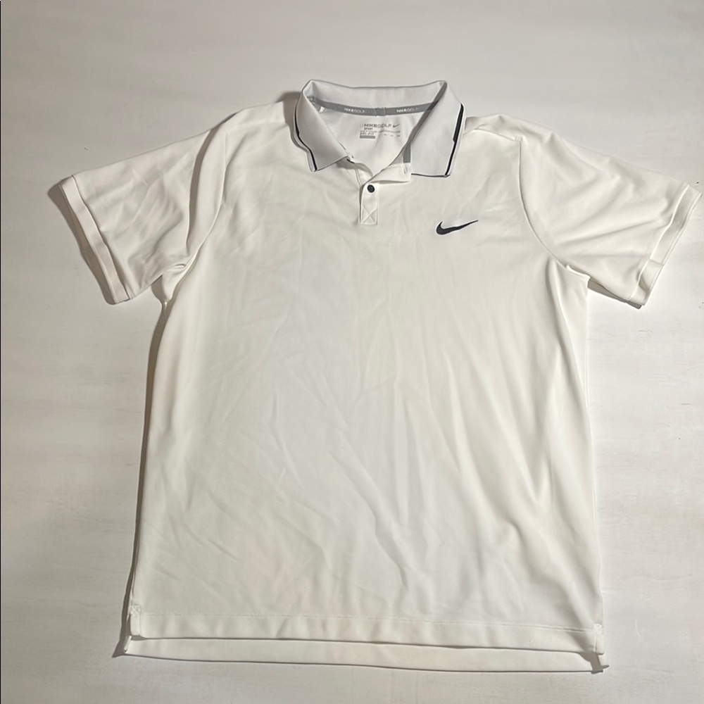 Nike Tiger Woods Men’s Dri-FIT Polo Shirt XXL White Golf Short Sleeve TW Coll.